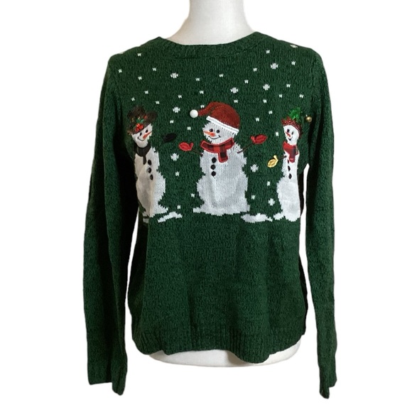 Karen Scott NWT Trio Snowman Christmas Sweater Large - Picture 3 of 12